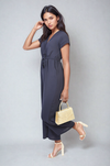 Belted V Neck Jumpsuit with Side Pockets