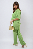 Cheesecloth Pattern Top and Trouser Co-ord Set