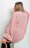 Knitted Balloon Sleeve Cardigan