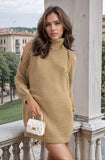 High Neck Oversized Open Shoulder Long Sleeve Knitted Jumper