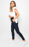 High Waist Double Band Pocket Leggings