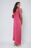 Ruffle Sleeve V-Neck Loose Waist Wide Leg Jumpsuit