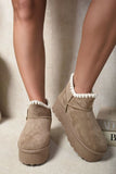 Fur-lined Platform Ankle Boots