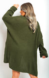 High Neck Oversized Long Sleeve Knitted Jumper