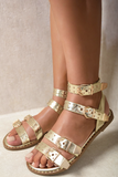 Studded Buckle Strappy Sandals