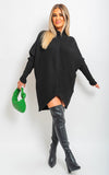 Turtle Neck Longline Knitted Jumper