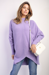 Turtle Neck Longline Knitted Jumper