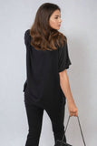 Short Sleeve V-Neck Loose Top