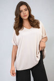 Short Sleeve V-Neck Loose Top