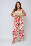 Abstract Pattern Wide Leg Trousers