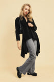 Open Front Long Back Knitted Cardigan