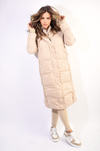 Longline Faux Fur Hooded Puffer Jacket