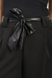 Belted High Waist Wide Leg Trouser