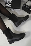 Slip On Platform Ankle Boots