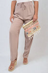 Drawstring High Waist Trouser with Side Pockets