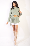 High Neck Oversized Long Sleeve Knitted Jumper