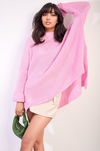 High Neck Oversized Long Sleeve Knitted Jumper