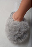 Fluffy Faux Fur Winter Sandals