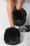 Fluffy Faux Fur Winter Sandals