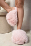 Fluffy Faux Fur Winter Sandals