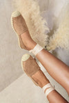 Tie Leg Espadrille Sandals